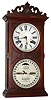 Ithaca Calendar Clock Co., Ithaca, NY, "No. 10 Farmer's", 8 day, time and strike double dial calendar clock, c1880.