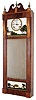 Joseph Ives and Co., Bristol, Conn., 8 day, time and strike looking glass or mirror clock. mahogany with curly maple accents, c1819.
