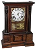 Atkins Clock Co., Bristol, Conn., "London" model, 8 day, time and gong strike rosewood mantel clock, c1870.