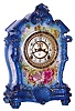 Ansonia Clock Co., New York, NY, "La Tosca", 8 day, time and strike, porcelain mantel clock with visible escapement, c1904