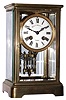French, 8 day, time and strike, brass and glass crystal regulator retailed by Bigelow Kennard, Boston, c1900
