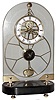 Reproduction of French plate glass skeleton timepiece with simple calendar, 21st century