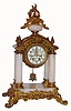 Wm. L. Gilbert Clock Co., Bristol, Conn, "TUSCAN" portico clock in the French style, c1900