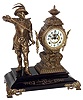 Ansonia Clock Co., New York, NY, "Don Caesar", 8 day, time and strike, cast metal figural mantel clock with visible escapement, c1894