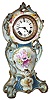 Ansonia Clock Co., New York, NY, "No. 506" Royal Bonn, 8 day, time and strike, porcelain mantel clock, c1904
