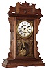 Seth Thomas Clock Co., Thomaston, Conn., "Midland", 8 day, time and strike, walnut city clock, c1893