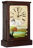 Henry Sperry and Co., 18 Maiden Lane, NY, 30 hour grain painted cottage timepiece, c1855