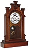 Seth Thomas Clock Co., Thomaston, Conn., "Fortress V.P.", walnut, 8 day, time and strike, City mantel clock, c1880