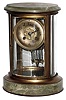 French, for J. E. Caldwell Philadelphia, 8 day, time and strike, oval green onyx crystal regulator, c1890