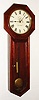 Seth Thomas Clock Co., Thomaston, Conn., "Regulator No. 18", 8 day, time only, weight driven movement in a mahogany case with painted metal dial, c1880