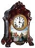 Ansonia Clock Co., New York, NY, "La Farge" Royal Bonn, 8 day, time and strike, porcelain mantel clock, 1904