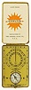 Ansonia Clock Co., New York, NY, "Sunwatch", pocket sundial with compass, in folding tin case with instruction booklet, and latitude tables printed inside the lid, c1925