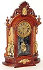 Ansonia Clock Co., New York, NY, "Triumph" oak, 8 day, time and strike, mantel clock, c1880