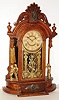 Ansonia Clock Co., New York, NY, "Triumph" walnut, 8 day, time and strike, mantel clock, c1880