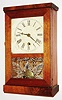 S. B. Terry, 30 hour, cottage timepiece with a ladder type movement, c1851.