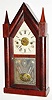 Terry and Andrews, 30 hour, time and strike, /alarm steeple or sharp gothic mantel clock, c1850
