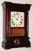 Seth Thomas Clock Co., Thomaston, Conn., 8 day, time and strike miniature column and cornice shelf clock, c1875