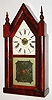 William S. Johnson, New York, 30 hour, time and strike, steeple or sharp gothic shelf clock, c1855
