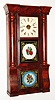 Jerome and Co., New Haven, Conn., 8 day, time and strike column and cornice shelf clock, c1870