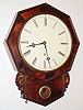 Chauncey Jerome, 8 day, drop octagon ripple molding wall timepiece, c1845