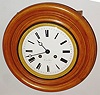 Rouilly and Hooker, Paris,  French 8 day time and strike large round movement and dial now fit into later oak gallery case, movement c1860