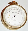 Pocket barometer, Short and Mason, London, with altimeter bezel and compass on reverse side, in fitted case, early 20th century