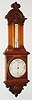 J. Lizars, Glasgow, walnut aneroid barometer and thermometer, c1910