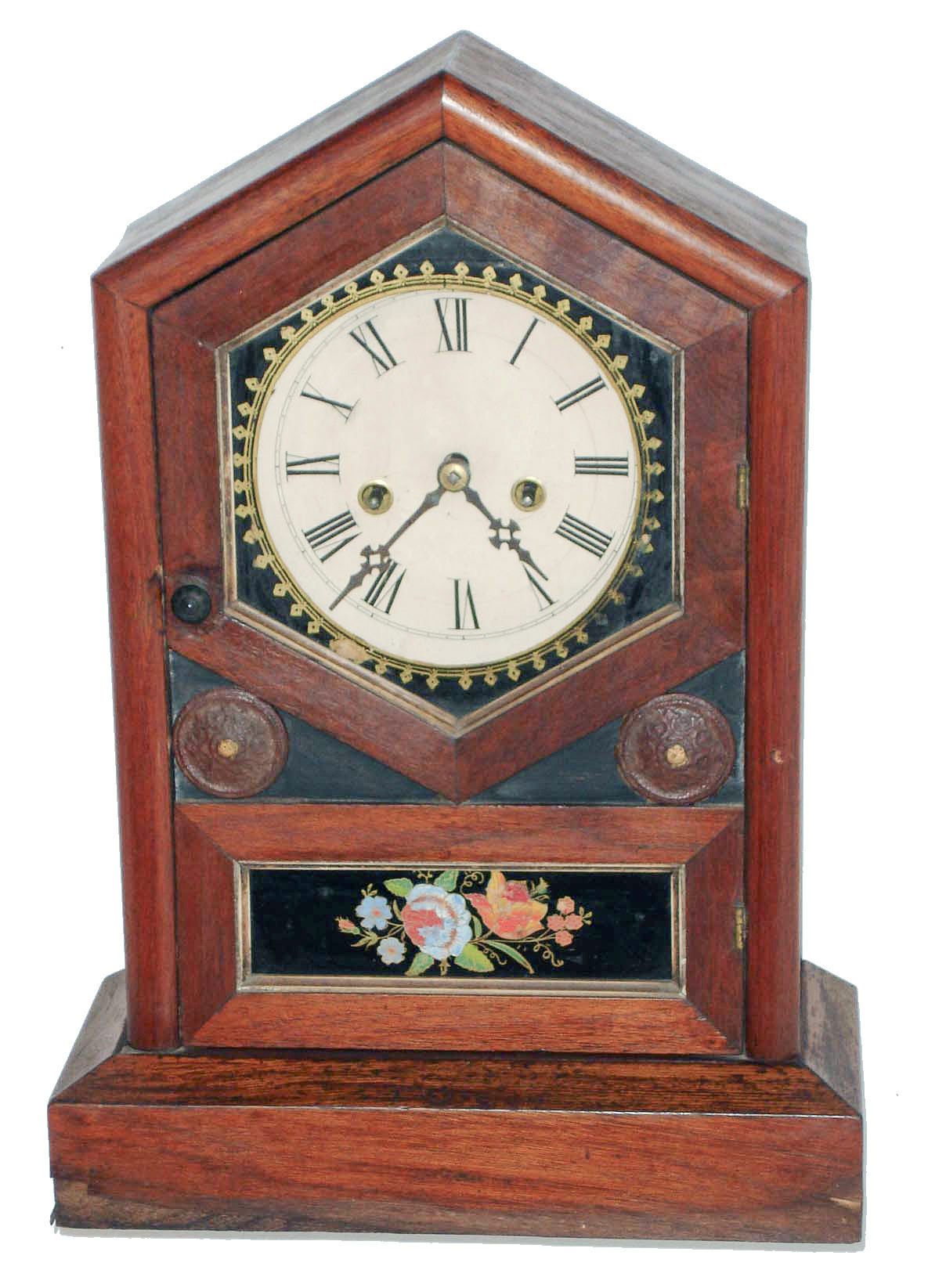 S. Peck & Co., New Haven, (Jerome and Co), mahogany 30 hours, time & strike shelf clock, c1870 — Antique Clocks Price Guide