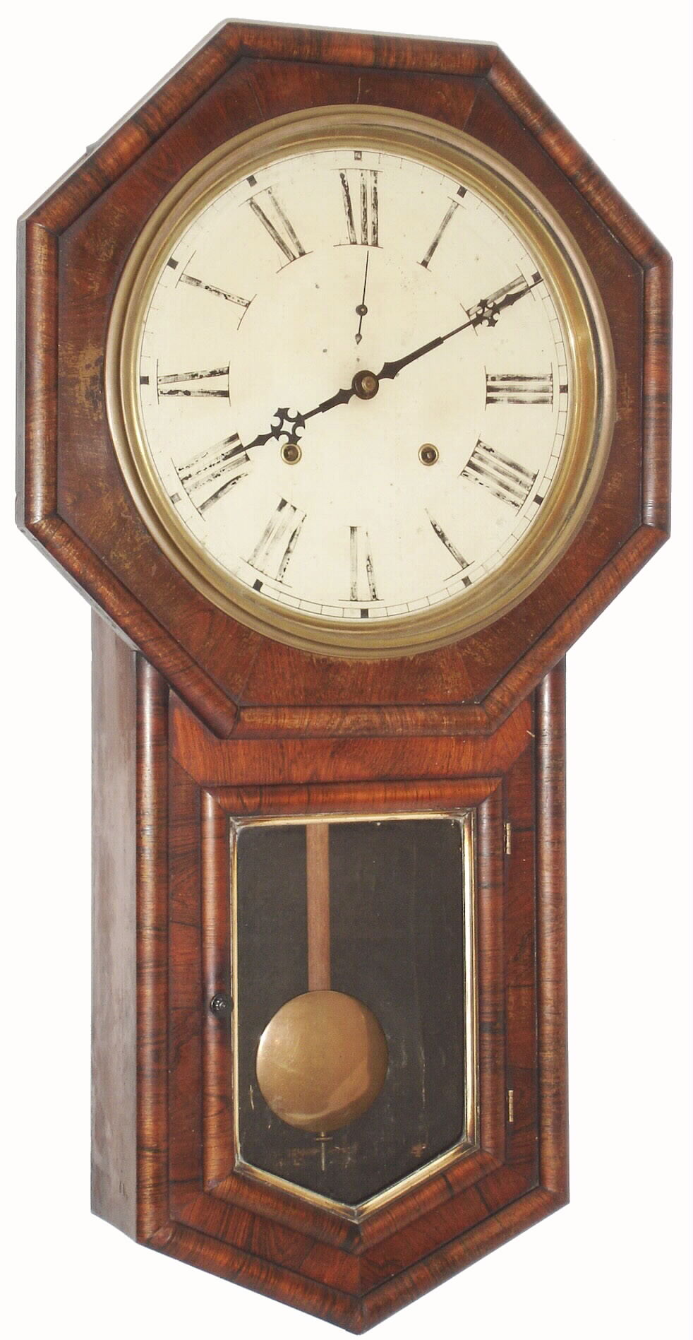 Welch, Spring and Co., Forestville, Conn., "Verdi" rosewood 8 days, time and strike, wall clock, C.1878 — Antique Clocks Price Guide