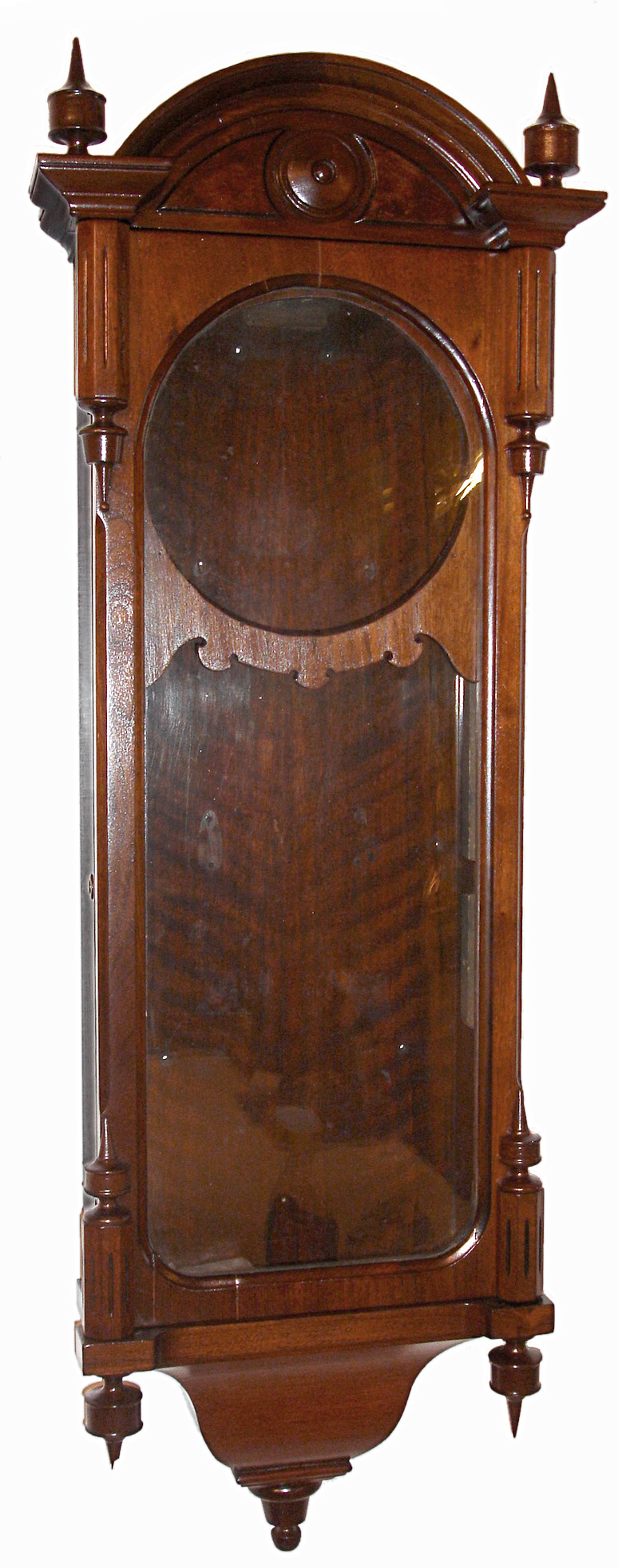 Seth Thomas Clock Co., Thomaston, Conn., "Regulator No. 6" walnut case only, c1880 — Antique Clocks Price Guide