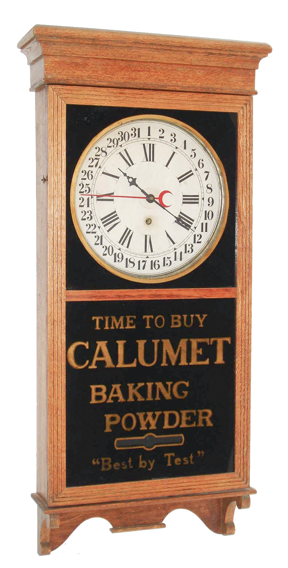Sessions Clock Co, Forestville, Conn., "Regulator No. 2" advertising calendar oak 8 days, time only, spring driven wall clock, c1911 — Antique Clocks Price Guide