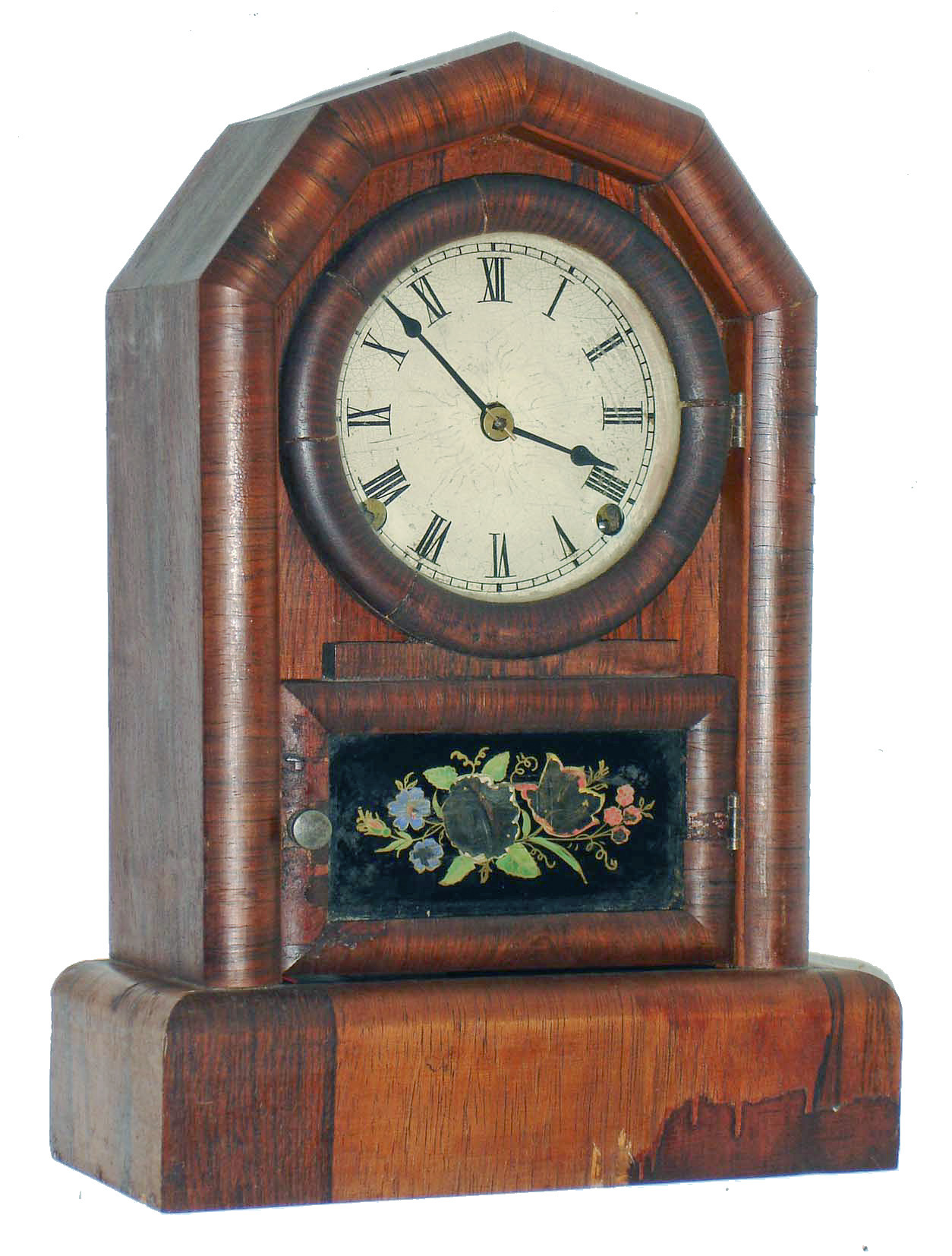 New Haven Clock Co., New Haven, Conn., 8 day, time and strike, cottage clock. c1875 — Antique Clocks Price Guide