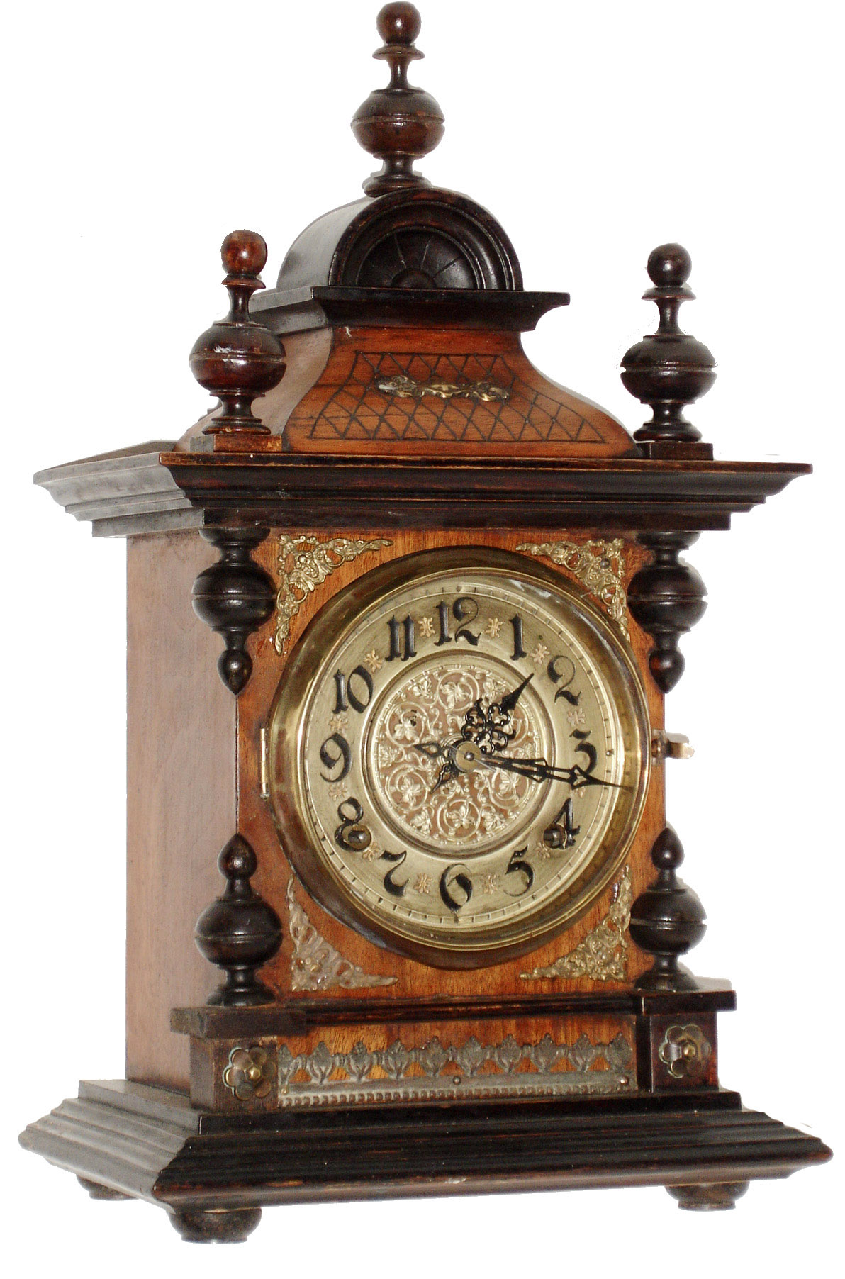 Junghans, Germany, walnut 8 days, time and strike, mantel clock, c1890 — Antique Clocks Price Guide