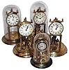 Clocks- 5 (Five) German 400 day anniversary clocks: two are Kundo; one is Kieninger & Obergfell, one is Welby; smallest is Schatz; mid 20th century