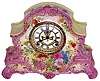 Ansonia Clock Co., Brooklyn, New York, "La Nord" Royal Bonn porcelain shelf clock, 8 days time and strike, spring driven movement, c1904