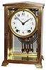 Seth Thomas Clock Co., Thomaston, Conn., "Empire No. 305" brass and beveled glass shelf clock, 8 days time and strike, spring driven movement, c1913,