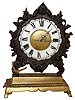 English cast metal night table clock with verge fusee 30 hours, watch movement signed "Rob.Johnson, London", 19th century