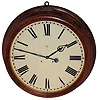 Seth Thomas Clock Co., Thomaston, Conn., "Gallery 24-Inch" wall clock, 15 days time only, spring driven movement in a solid oak case, c1900