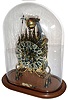 Skeleton clock, modern reproduction 8 days, triple fusee with quarter-hour chime on 8 bells, 1982