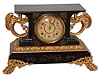 Ansonia Clock Co., Brooklyn, New York, "Belgium" enameled iron 8 days, time and strike, mantel clock, c1904