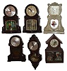 Clocks- 9 (Nine) electric novelty and mystery plug-ins: Mastercrafters, United, Haddon, Jefferson, mid 20th century