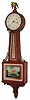 Waltham Watch Co., Waltham, Mass., 8 day, weight Patent or banjo timepiece in walnut. c1930