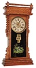 William L. Gilbert Clock Co., Winsted, Conn., "Oriental", 8 day, time and strike, digital display calendar clock, c1901