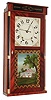 Silas Hoadley, Plymouth, Conn., 30 hour, time and strike, quarter column with a "Union Must be Preserved" top glass shelf clock. c1830