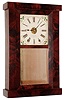 Chauncey Jerome, New Haven, Conn., 8 days, time and strike, remote fusee flat front shelf clock, c1850
