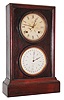 L.F. and W.W. Carter, Bristol, Conn., 8 day, time and strike, double dial  B. B. Lewis calendar shelf clock, c1865
