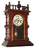 Welch, Spring & Co., Bristol, Conn., "Gerster V.P." 8 day, time and strike, Patti series in rosewood case shelf clock, c1880