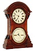 Seth Thomas Clock Co., Thomaston, Conn., "Parlor Calendar No. 4", 8 days, time and strike, double dial calendar clock, c1886
