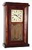 J. R. Mills and Co., New York, Crane's Patent, 8 day, time and strike, two weights three ball rotary pendulum shelf clock. c1846.  This model was made in Bellesville, New Jersey and sold by the Year Clock Co. from its store in New York.  The J.R. Mills & Co. was located in Bellesville. Examples of the case with pictures of the movement can be found in: "NAWCC supplement 16, summer 1987, Aaron Dodd Crane, An American Original", pg 71.