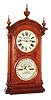 Southern Calendar Clock Company, St. Louis, MO, "Fashion No. 2", 8 days, time and strike, double dial calendar clock, c1876